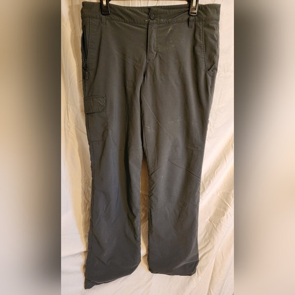 Eddie Bauer polar Fleece lined Travex pants gray sz 8 - Picture 1 of 5